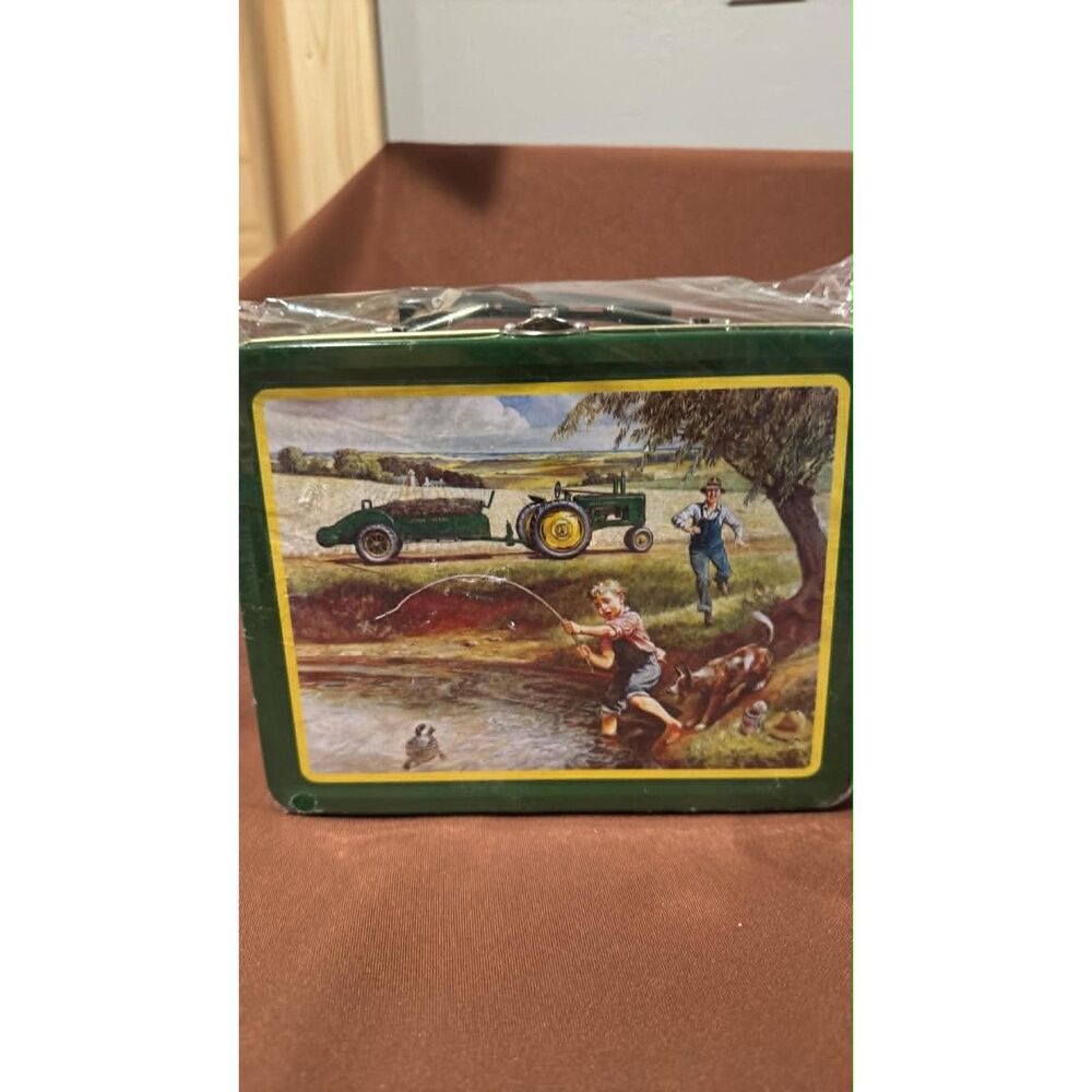 John Deere Vintage Tin Lunch Box 7.5x6x3 New